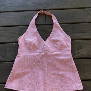 Vineyard Vines Textured Peach Halter Top